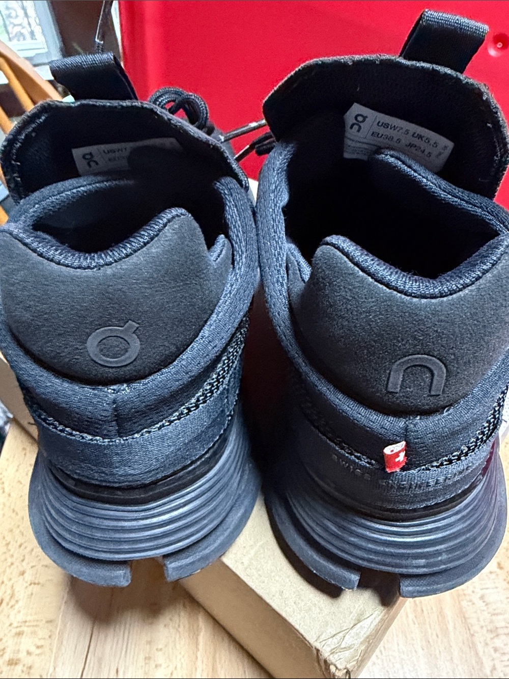 On Running Cloudnova Women’s Black Knit Sneakers - Picture 8 of 10